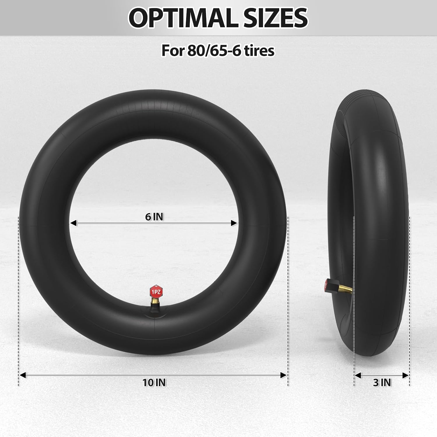 1PZ 1NT-3IN Heavy Duty 10x3.0 Inner Tube 10 inch Tires Replacement for Kugoo M4 Pro 10 inch 80/65-6 255x80 90/65-6.5 80/65-6.5 Electric Scooter