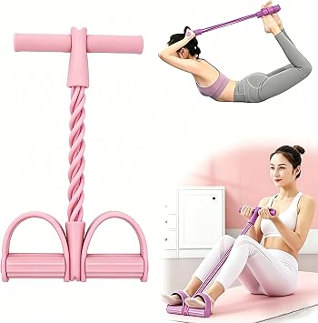 Multi-Function Tension Rope Band & Pedal Puller Resistance Band, 6-Tube Elastic Yoga Pedal Puller Resistance Band, for Abdomen/Waist/Arm/Leg Stretching Slimming Training