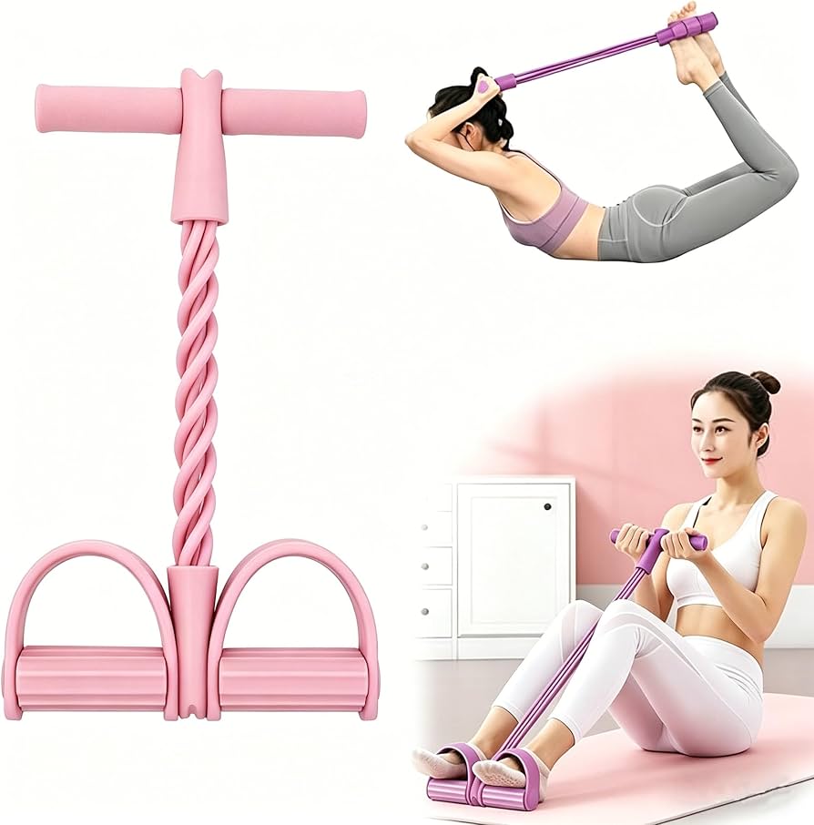 Bande de résistance à la pédale - Extracteur élastique multifonctionnel à 6 tubes | Bande de résistance à pédale multifonctionnelle | Pour femmes taille bras jambes yoga Pilates maison gym Bande de résistance à la pédale - Extracteur élastique multifonctionnel à 6 tubes | Bande de résistance à pédale multifonctionnelle | Pour femmes taille bras jambes yoga Pilates maison gym