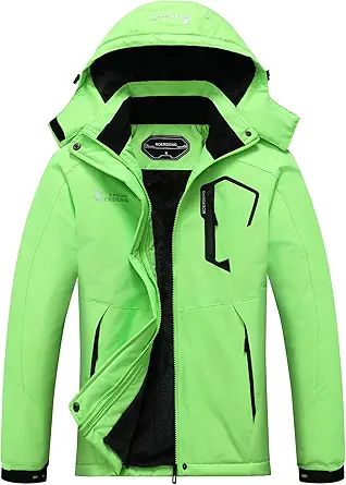 MOERDENG Women's Waterproof Ski Jacket Warm Winter Snow Coat Mountain Windbreaker Hooded Raincoat Jacket