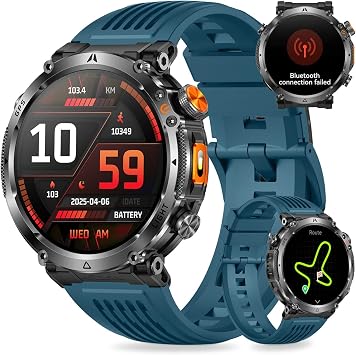 Smartwatches for Men, Rugged Tactical Smartwatch with GPS, 1.7Inch HD