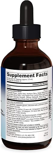 Miniatura 3 de Planetary Herbals Calm Child Jarabe de hierbas  Incluye calmante Botanicals manzanilla, bálsamo de limón, hierba gatera y más  4 onzas