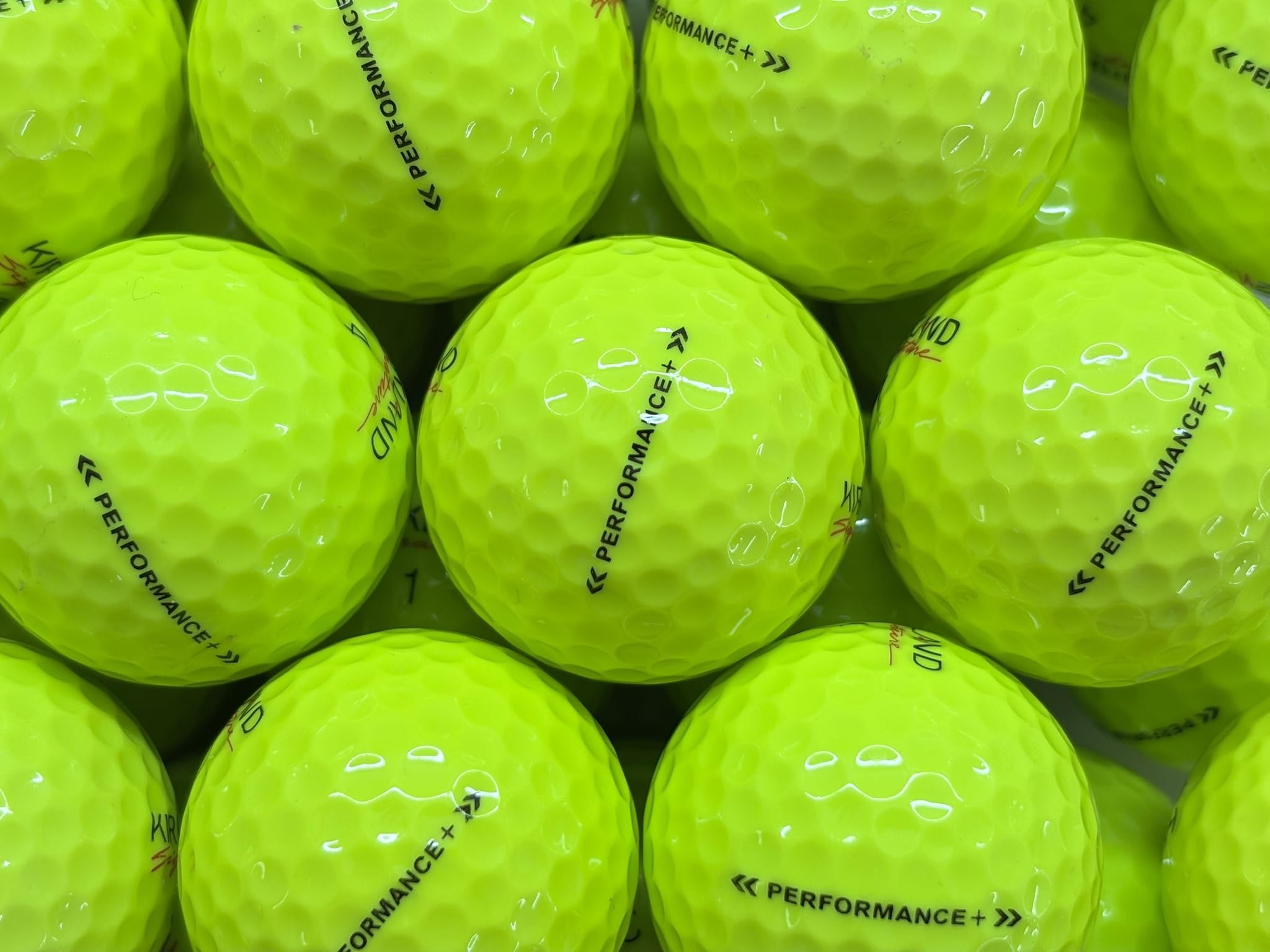 Signature performance yellow golf balls for kirkland pearl/grade A recycled lake balls 24 pack