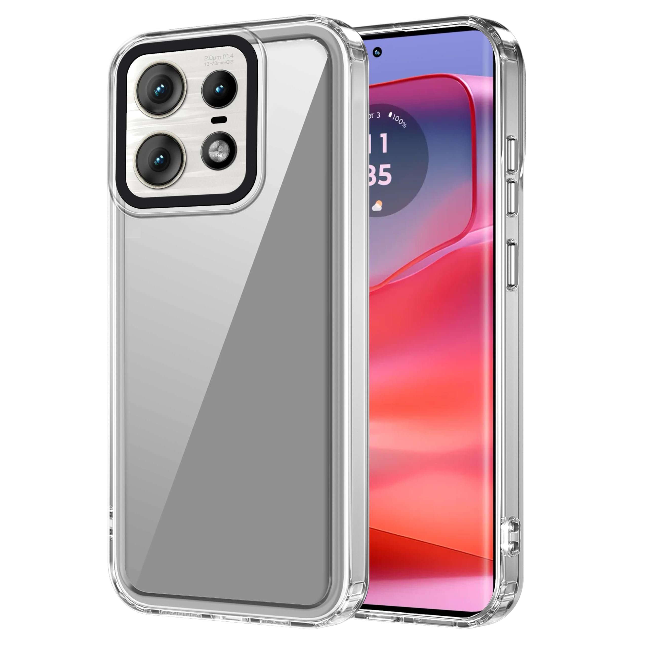 ZAP CASE Transparent Full Body Case for Motorola Edge 50 Pro 5G with TPU & PC Material, Shock-Absorbent, Edge to Edge Protection