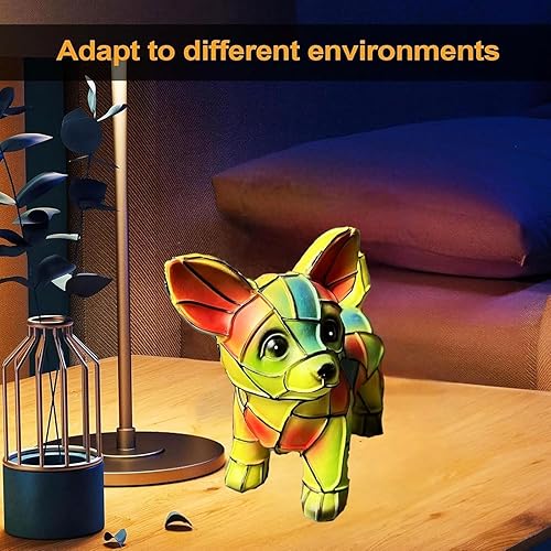 Miniatura 5 de Lámparas de Chihuahua - Serie de Perros Arte Luz Nocturna, Luz Nocturna de Resina Retro Teñida, Lámpara de Escritorio LED USB Linda de Perro