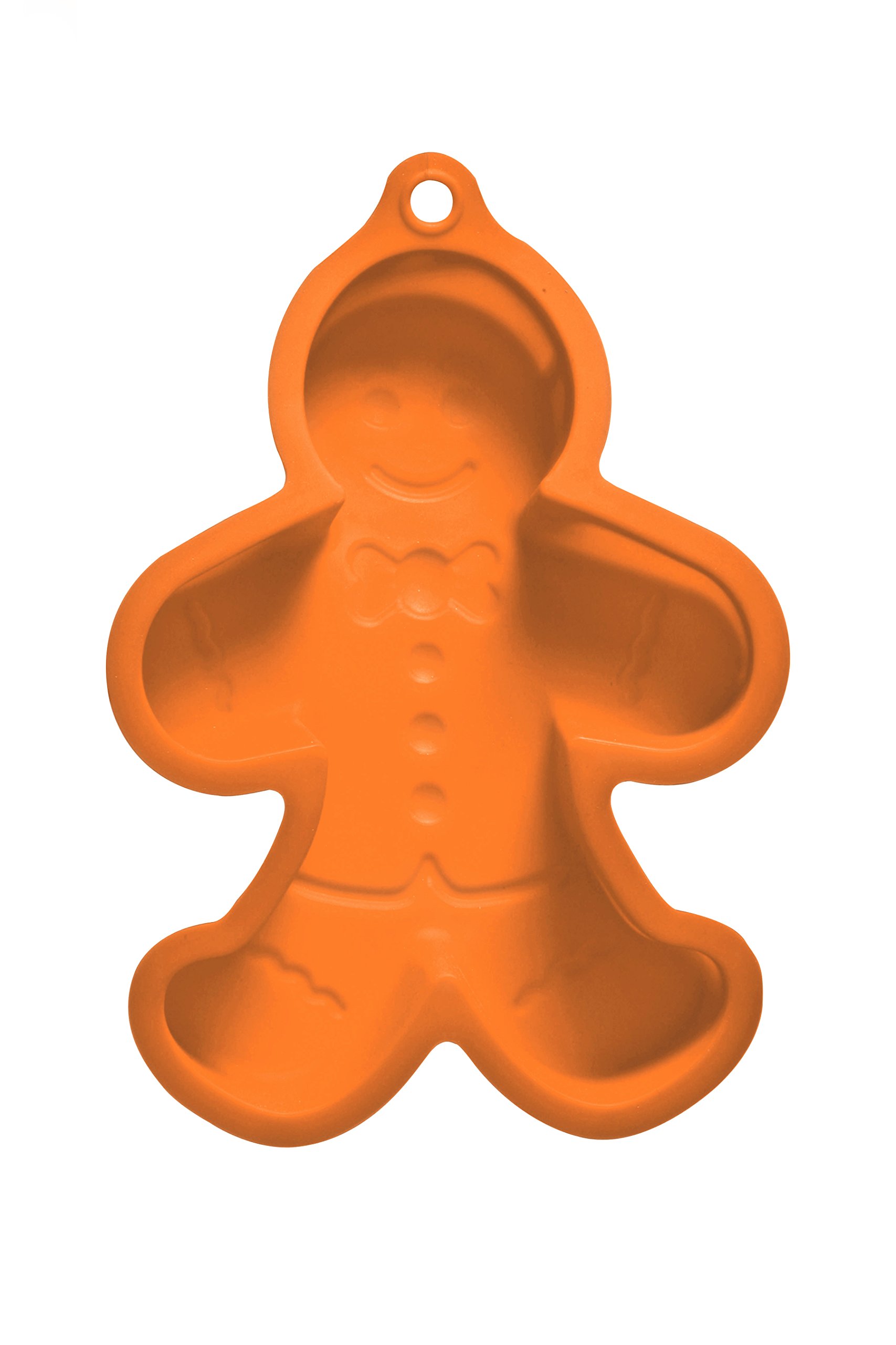 Orsina Festive Orange Gingerbread Man Cake Mold,luxe Silicone Molds,bake Delicious Treats For Christmas & Parties from B&Q