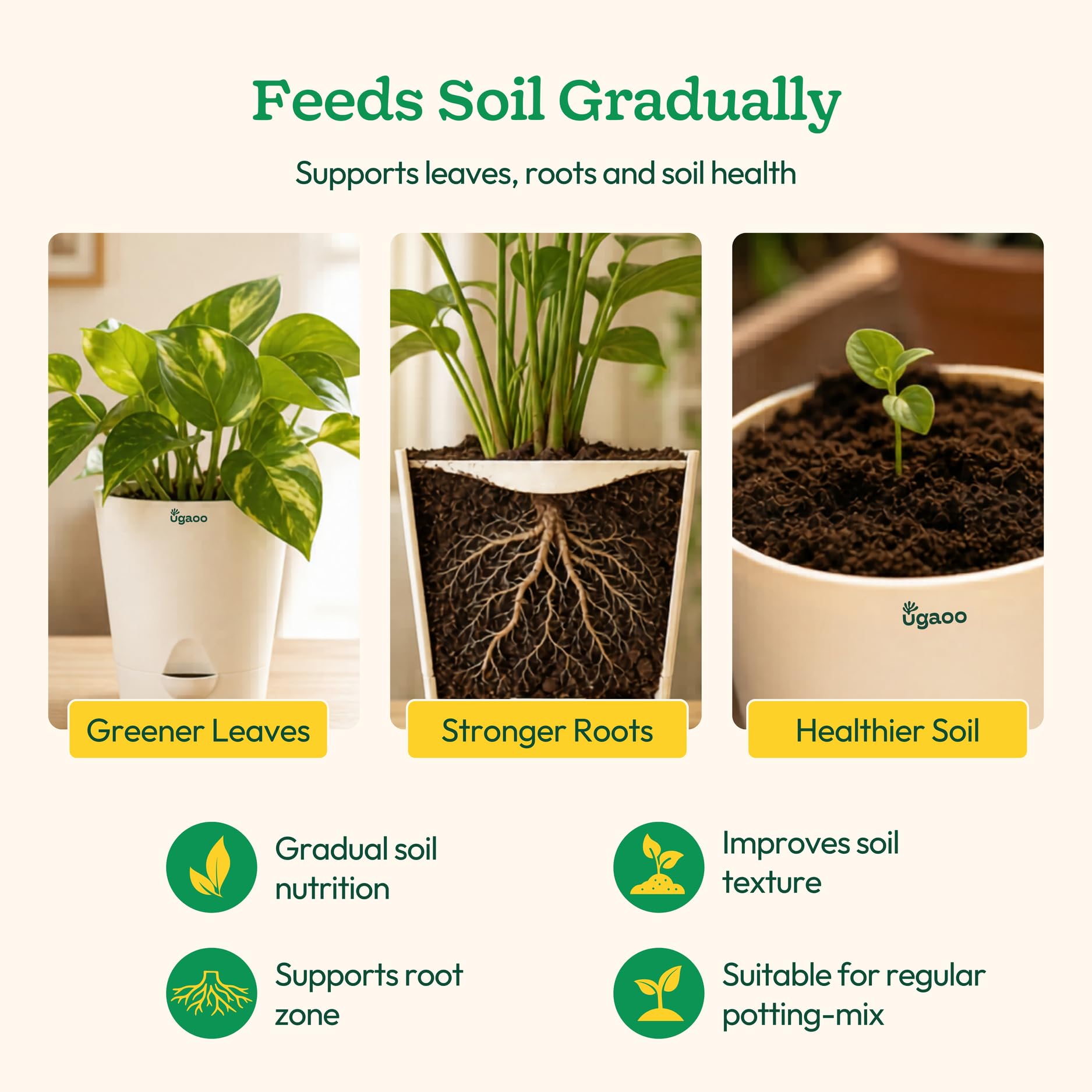 Ugaoo Organic Vermicompost for Plants 5 Kg | Pure Earthworm Compost Manure Rich in NPK & Micronutrients | Natural Plant Food for Indoor, Outdoor Flowering & Home Garden | Sterilized and Odour-Free 1