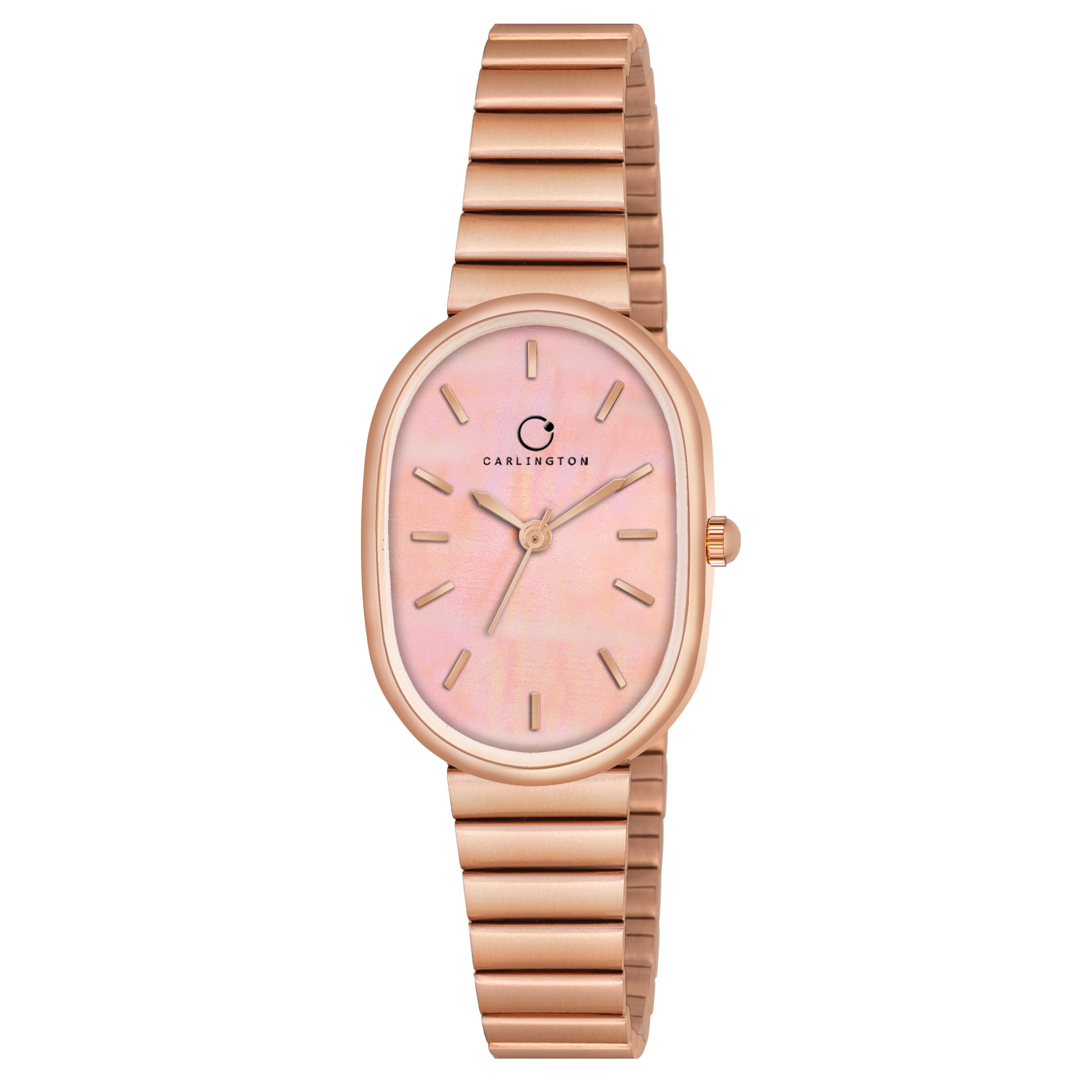 Carlington Iconic Analog Watches for Women with Premium Linked Stainless Steel Strap - CT 2031