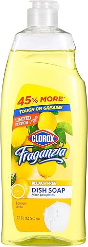 Clorox Fraganzia - Jabón líquido para platos, huele muy bien y corta a través de grasa resistente rápidamente, fórmula de enjuague rápido que