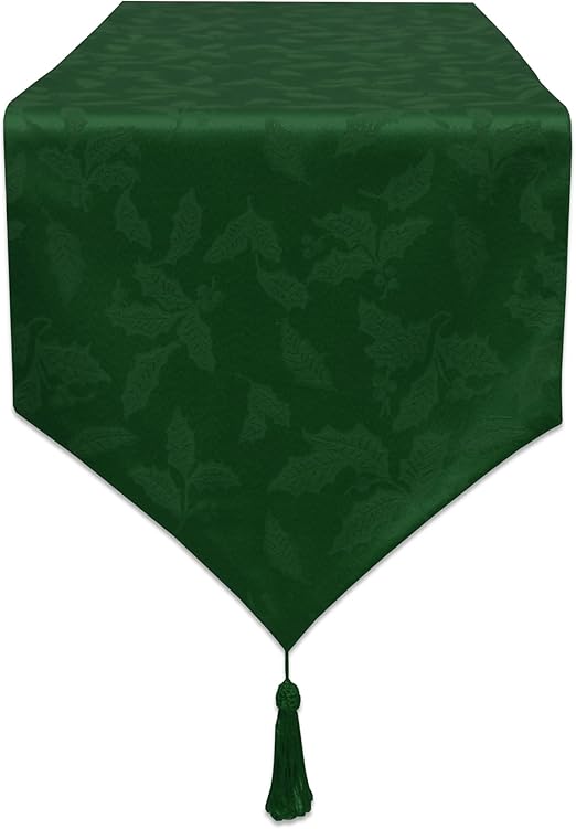 Lenox Holly Damask Runner, 90Inch, Green Amazon.ca Home