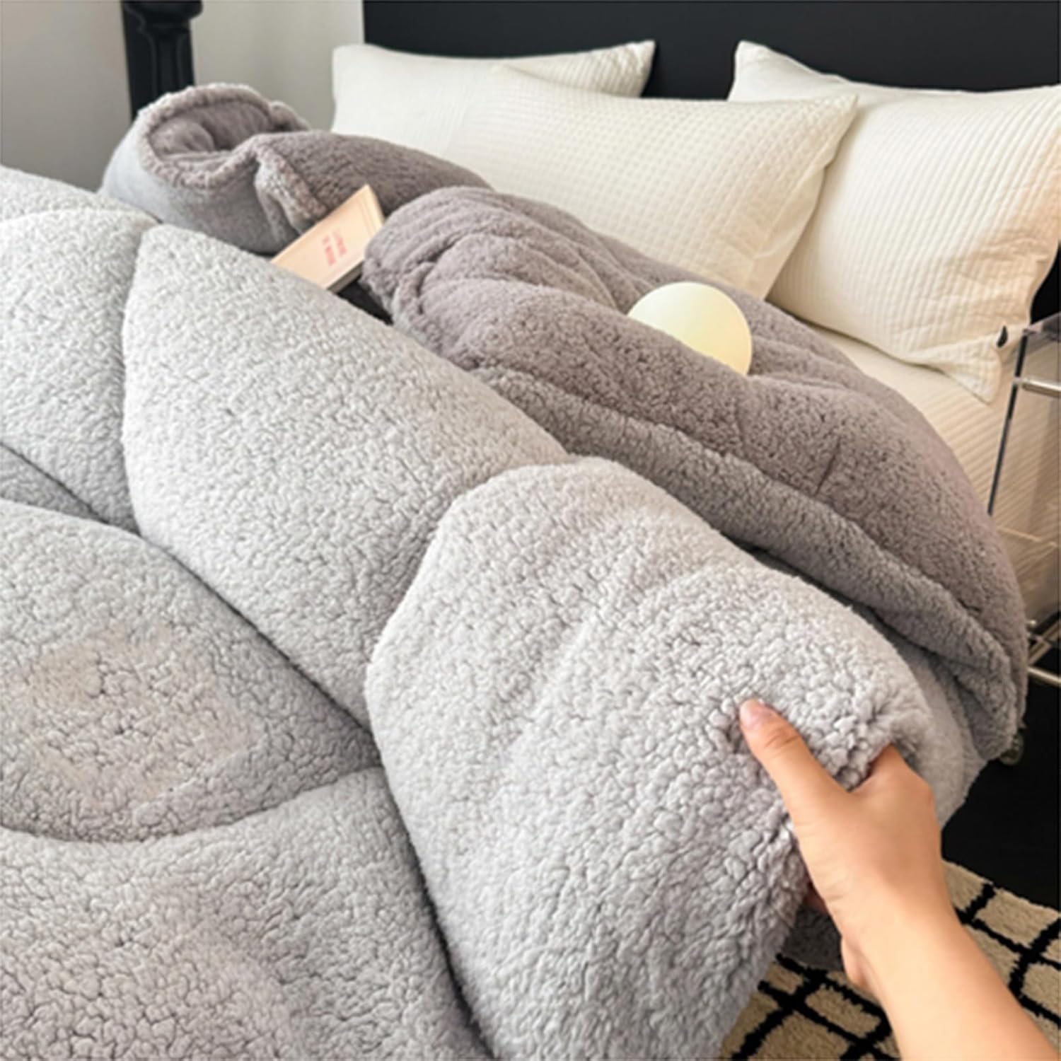 Edredon Warm in Winter, Fluffy Duvet, Reversible Down Duvet, Blankets, Thick and Warm Cashmere Edredon, Thick Winter Blankets (I,150 x 200 cm/2.5 kg)