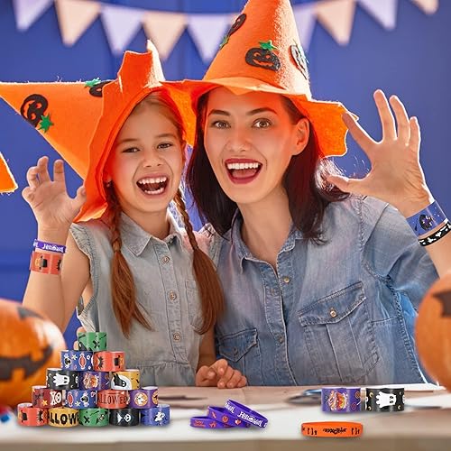 Miniatura 4 de Garma 96 pulseras de goma para Halloween, regalos de fiesta de Halloween, regalos de Halloween para niños y niñas
