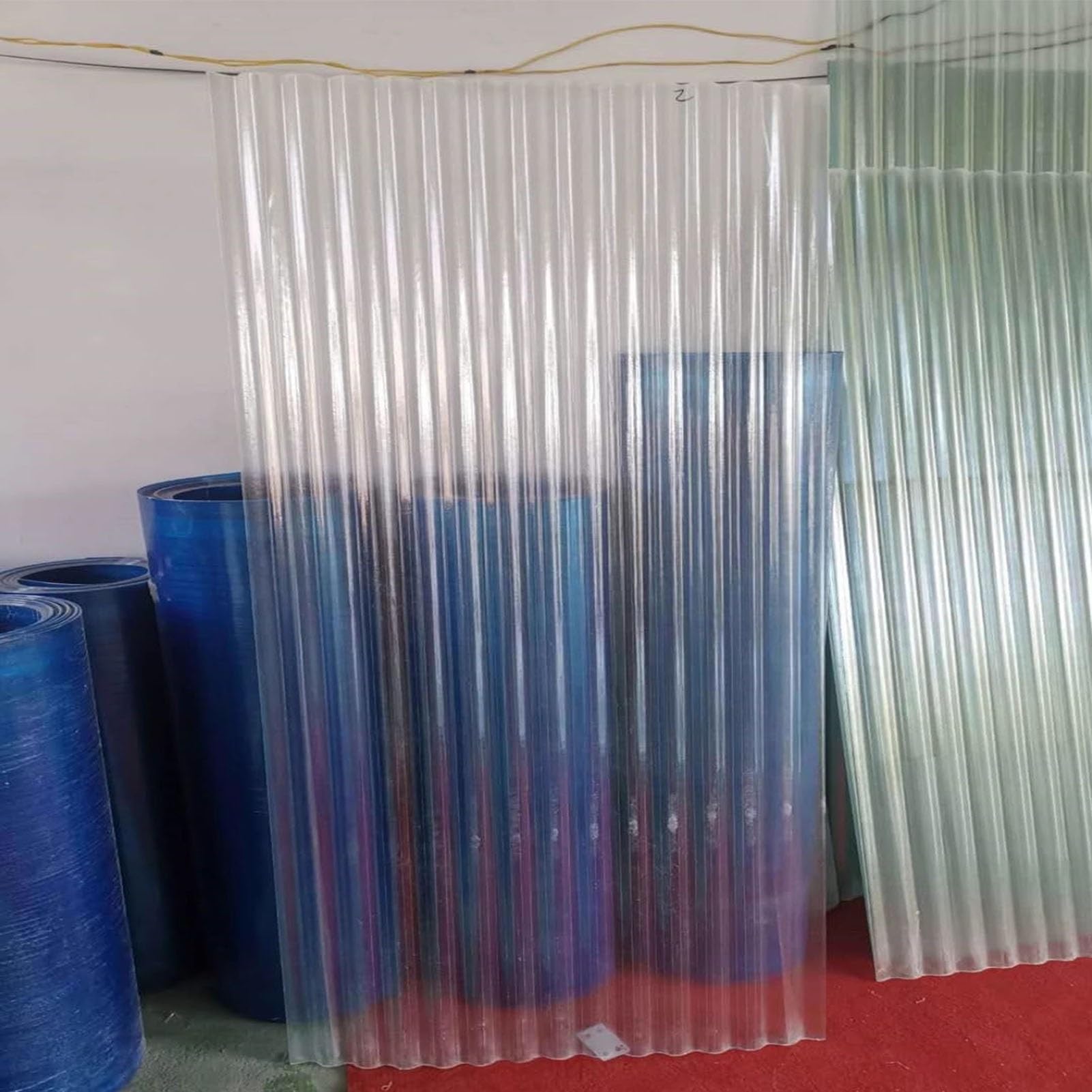 Canopy Garage Shed Panels Laminas Plastico Resistente al Frío Tejas Translúcidas para Tejados Terraza Taller(4pieces,0.9x0.5m/2.95x1.64ft)