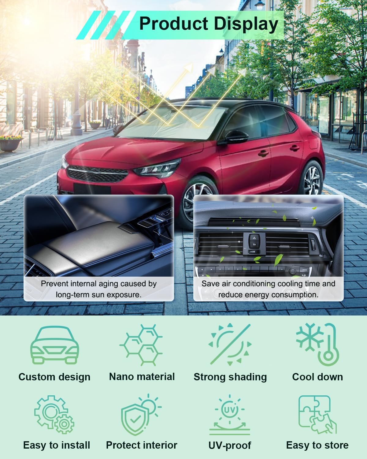 YIFANFENGSHUN Autofenster Sonnenschutz 4-tlg. - Für Opel Corsa E 3-türer | UV-Schutz Für Baby & Kinder