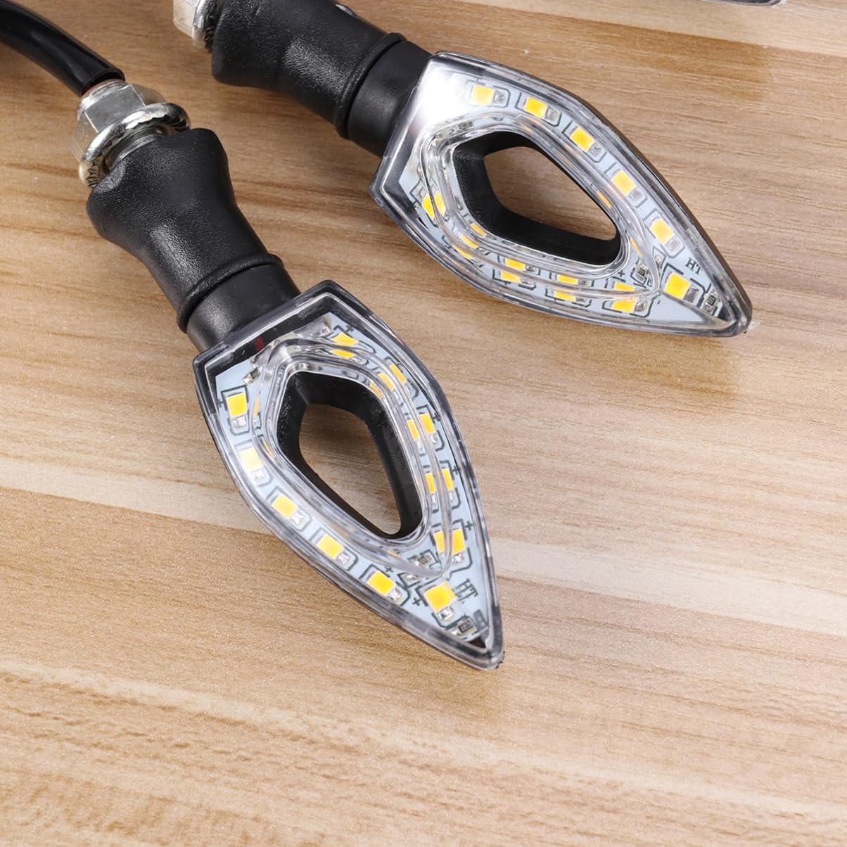 Milisten 2 Pairs LED Bulbs Motorcycle Signal Lights Recessed Light Bulbs Handlebar Indicators Motorcycle Mini Blinker Green LED
