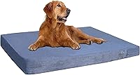 Vista 13 de Dogbed4less Cama ortopédica para perros grandes, impermeable, de espuma viscoelástica, funda de gamuza lavable y funda de cama extra para mascotas