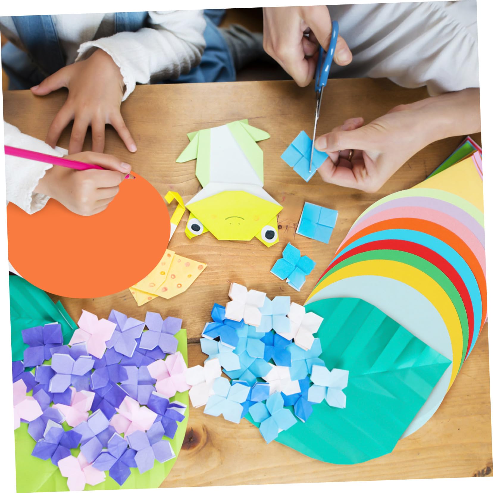 Rundes Origami Papier 500 Blatt Pastellfarben für Anfänger Kinder