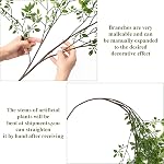 Branche de bambou artificielle Dremisland de 43,3 po, 2 pièces de tiges vertes artificielles, plantes de bambou porte-bonheur, buissons artificiels verts pour la décoration de la maison, du mariage et du jardin (Vert)