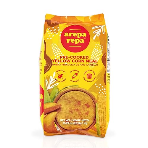 Miniatura 3 de AREPA REPA Harina de maíz blanco precocida, sin gluten, kosher, ideal para preparar Arepas, 35.27 onzas (paquete de 2)