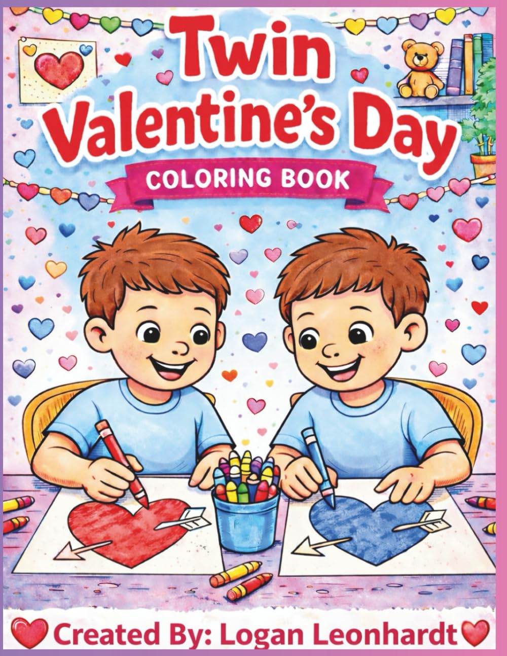 Twin Valentine's Day: Coloring Book