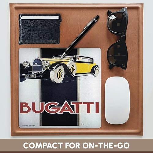 Miniatura 4 de 3dRose LLC - Alfombrilla para mouse (8 x 8 x 0,25 pulgadas) con póster publicitario de automóviles Bugatti (mp_129965_1)