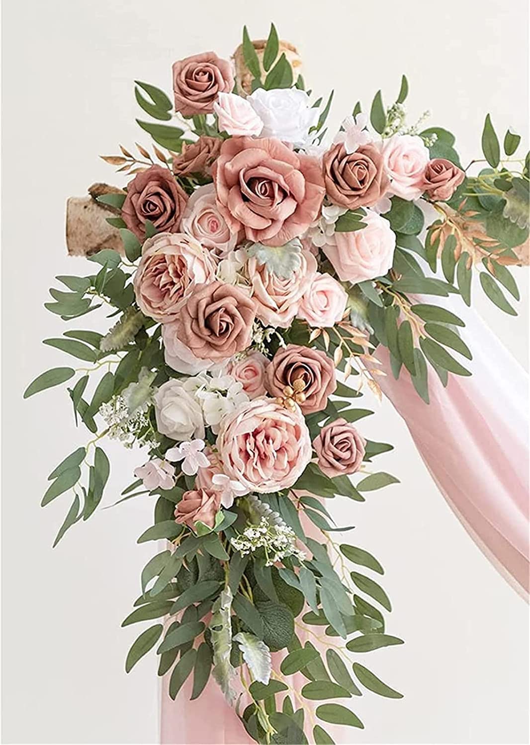Bogenblumen-Set, künstliche Blumenbogendekoration, transparenter Vorhang for Hochzeitszeremonie, Laube for Hochzeitszeremonie