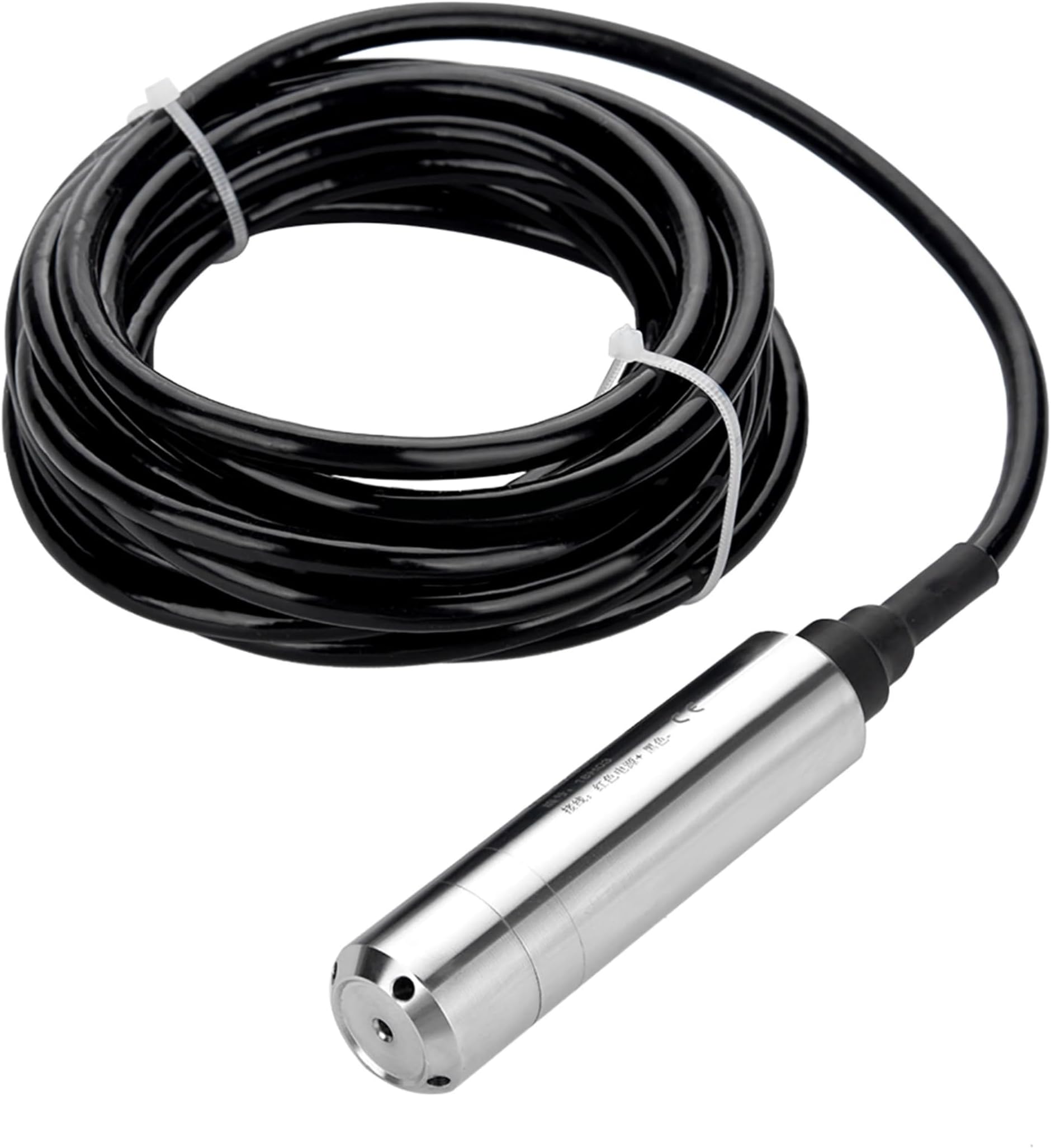 Jectse Submersible Level Sensor 4-20mA, Throw-In Type Liquid Level Sensor,24V DC Input Liquid Level Transmitter,0-5M Measuring Range