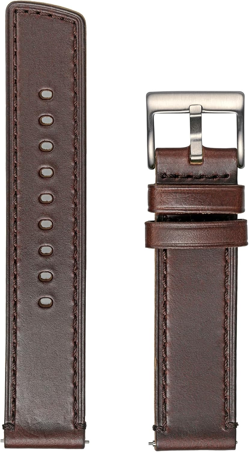 hemsut h Leather Watch Bands for Men, Horween Quick Release Leather Watch Strap Vintage Watch Replacement Wrap of 18mm, 20mm, 22mm - Image 8