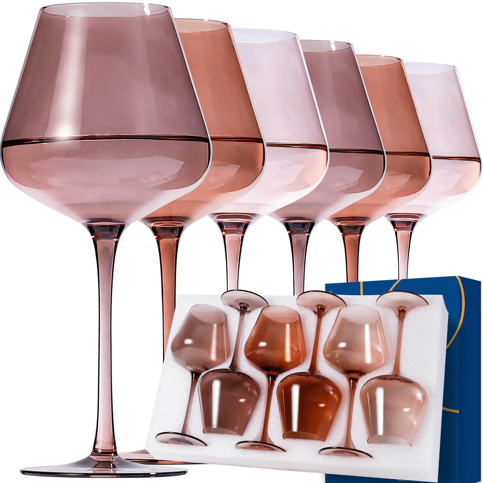 Venus Weinglas-Set, bleifreie Kristall-Burgunder-Weingläser, Glaswaren für Partys und besondere Anlässe, 170 ml, 510 ml