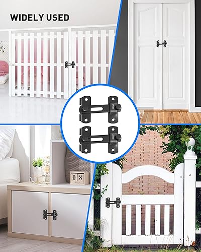 Miniatura 6 de Cerradura de puerta de granero, 2 piezas, pestillo de puerta de granero, pestillo de puerta para valla al aire libre, pestillos de puerta para