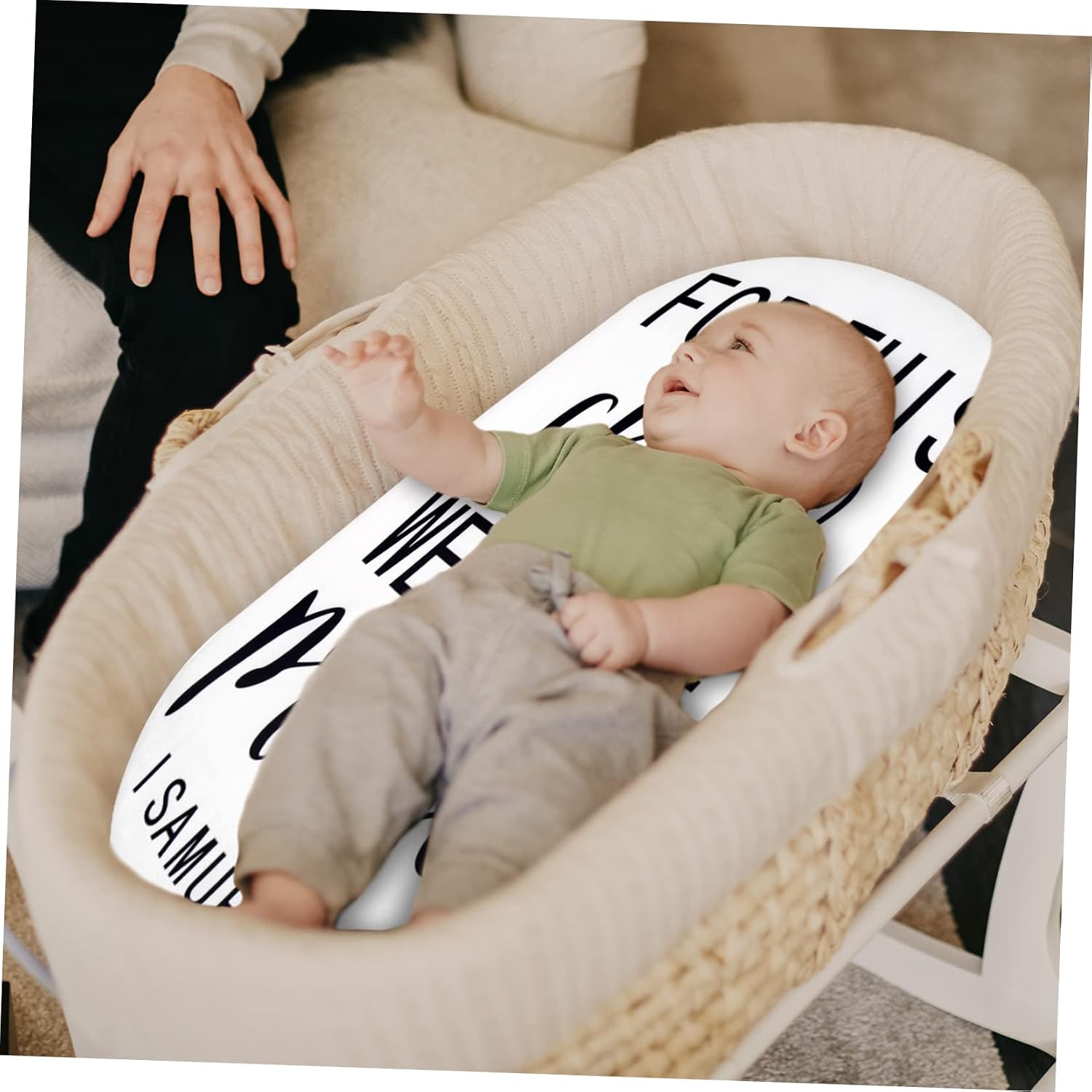 Knitted Fitted Bassinet Sheets Removable and Washable Cradle Mattress and Breathable Bed Sheets with Chic Pattern for and Comfort