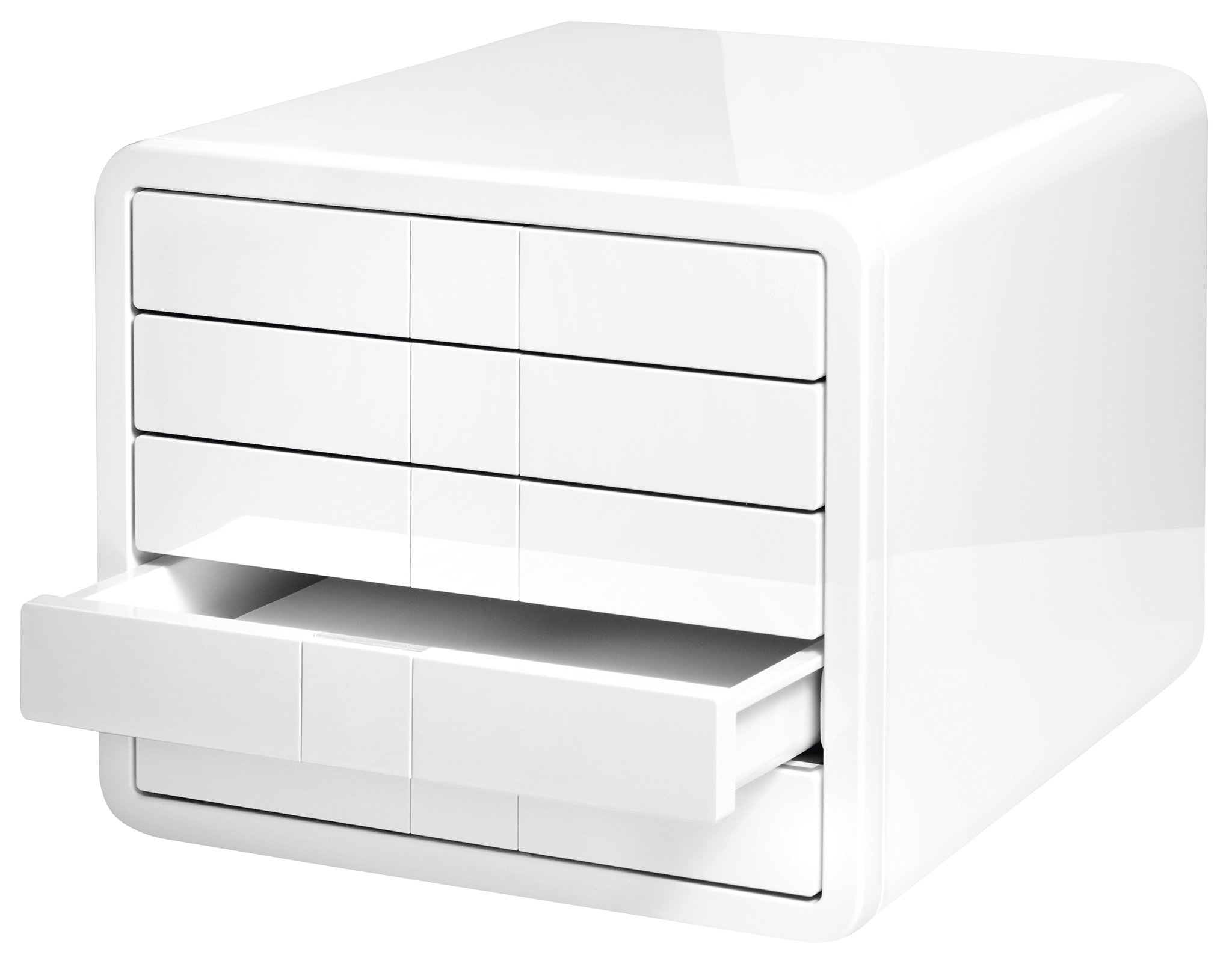 HAN Module de classement i-Box – Module haut de gamme avec 5 tiroirs pour formats papier jusqu´au A4/C4. Le module design pour le bureau moderne, blanc, 1551-12 295 x 247 x 355 mm