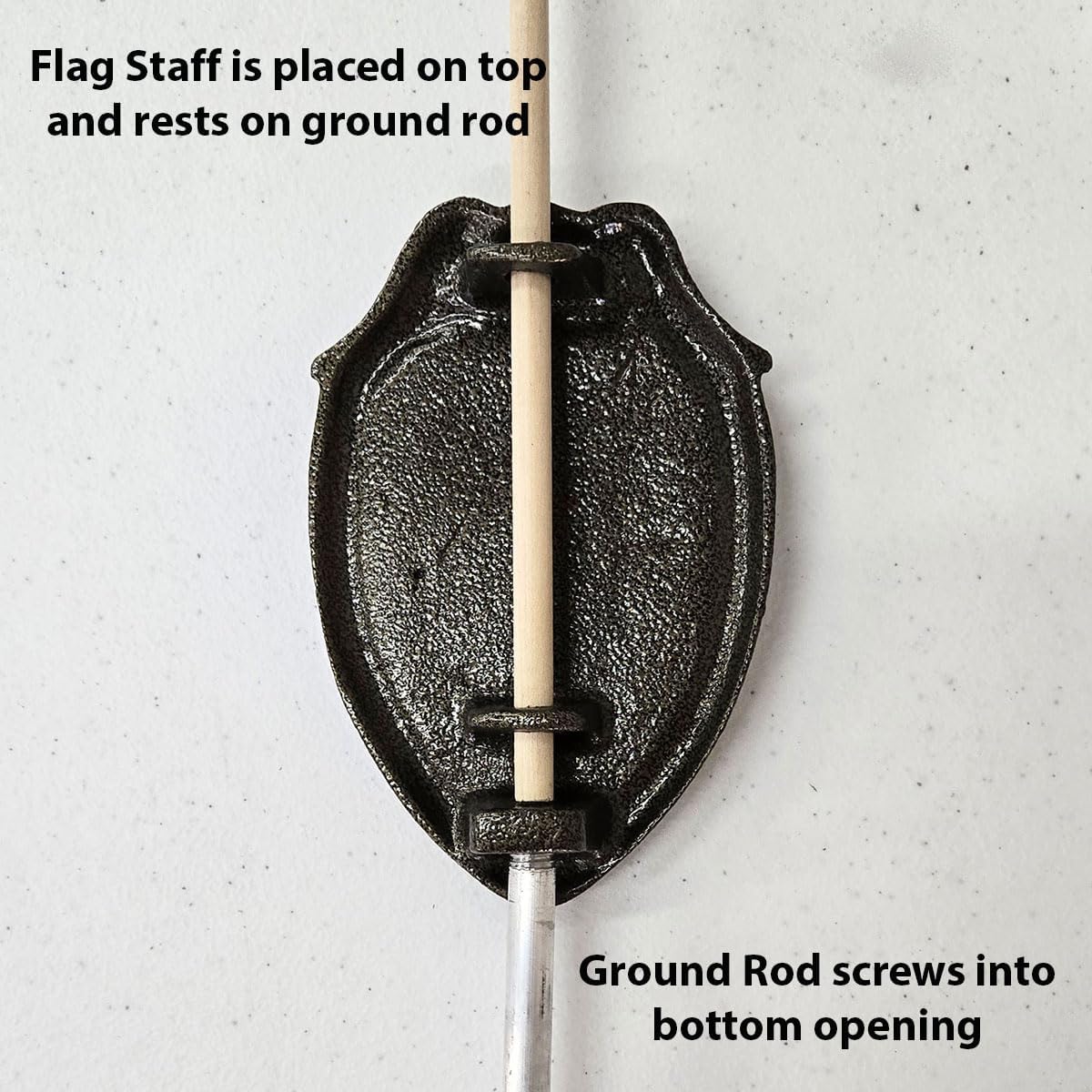 FlagandBanner Grave Marker for Police Officer (Faced Aluminum) (25 in.)
