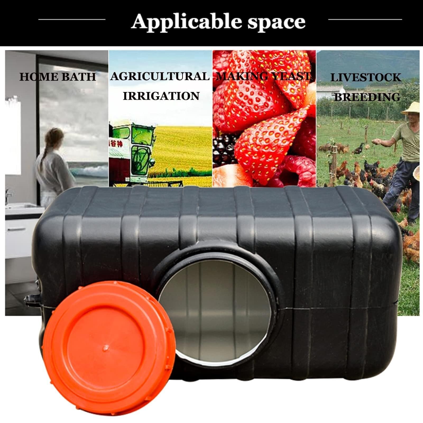 Contenedor de agua para exteriores de grado alimenticio con grifo, tanque de agua de plástico para almacenamiento de agua purificada, ideal para camping, senderismo y uso de emergencia
