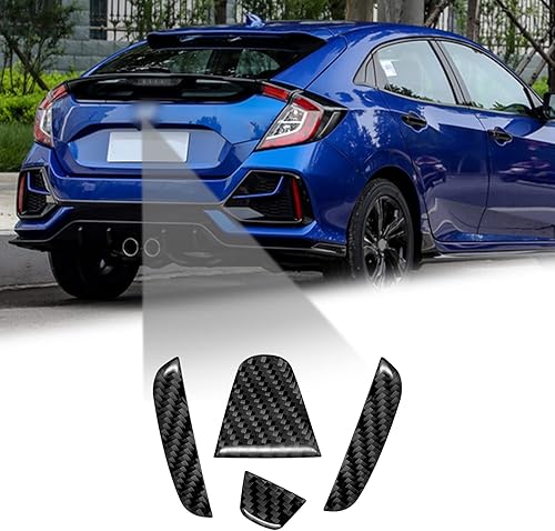 Compatible con el logotipo del maletero trasero, de fibra de carbono, emblema para la puerta trasera, calcomanía decorativa para Honda Civic 2016