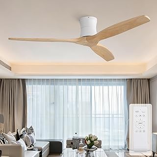 Sofucor 132cm Massivholz Deckenventilator mit Fernbedienung