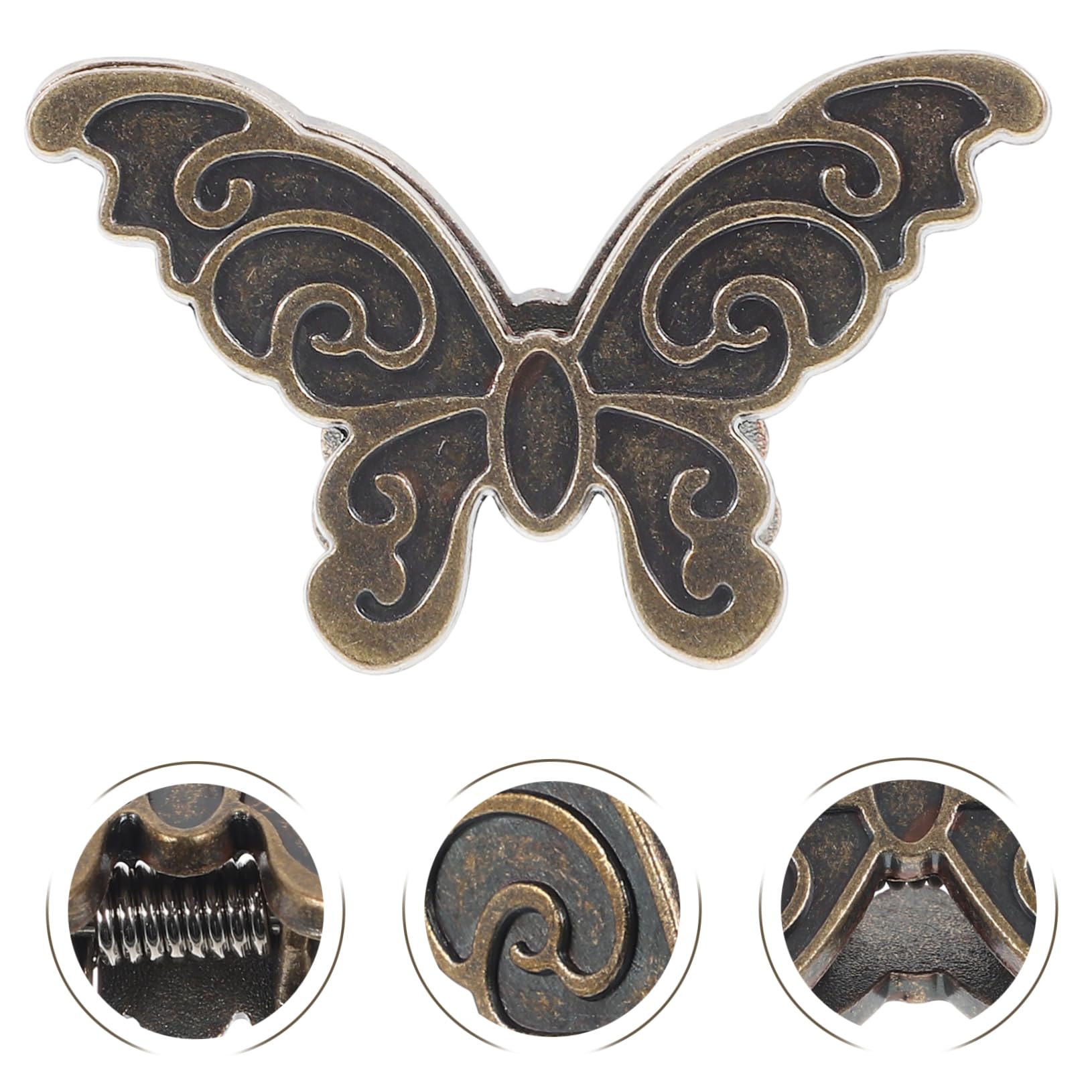 NUOBESTY 4 Sätze Schmetterlingsclip Binderclip Klebstoff Rechnung Clip Namenskarten-clip Tagebuchklammern Aus Metall Journalclip Aus Metall Notizbuchklammern Zinklegierung 4 Stück * 4