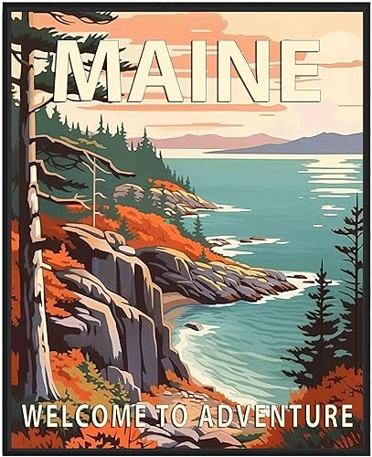 Miniatura 14 de Póster artístico de Tennessee, decoración artística de paisaje retro de Estados Unidos, pintura de montaña y paisaje de aventura para dormitorio,