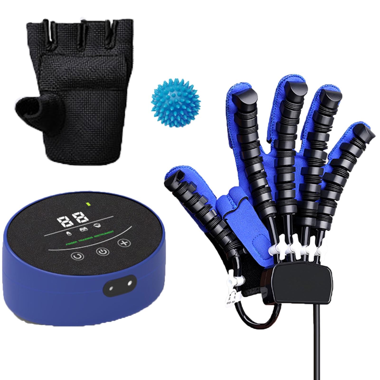Finger Hand Function Rehabilitation Trainer Robots Rehab Gloves Right Recovery Exercise Massager for Cerebral Palsy Arthritis Stroke Hemiplegia Patient B right M