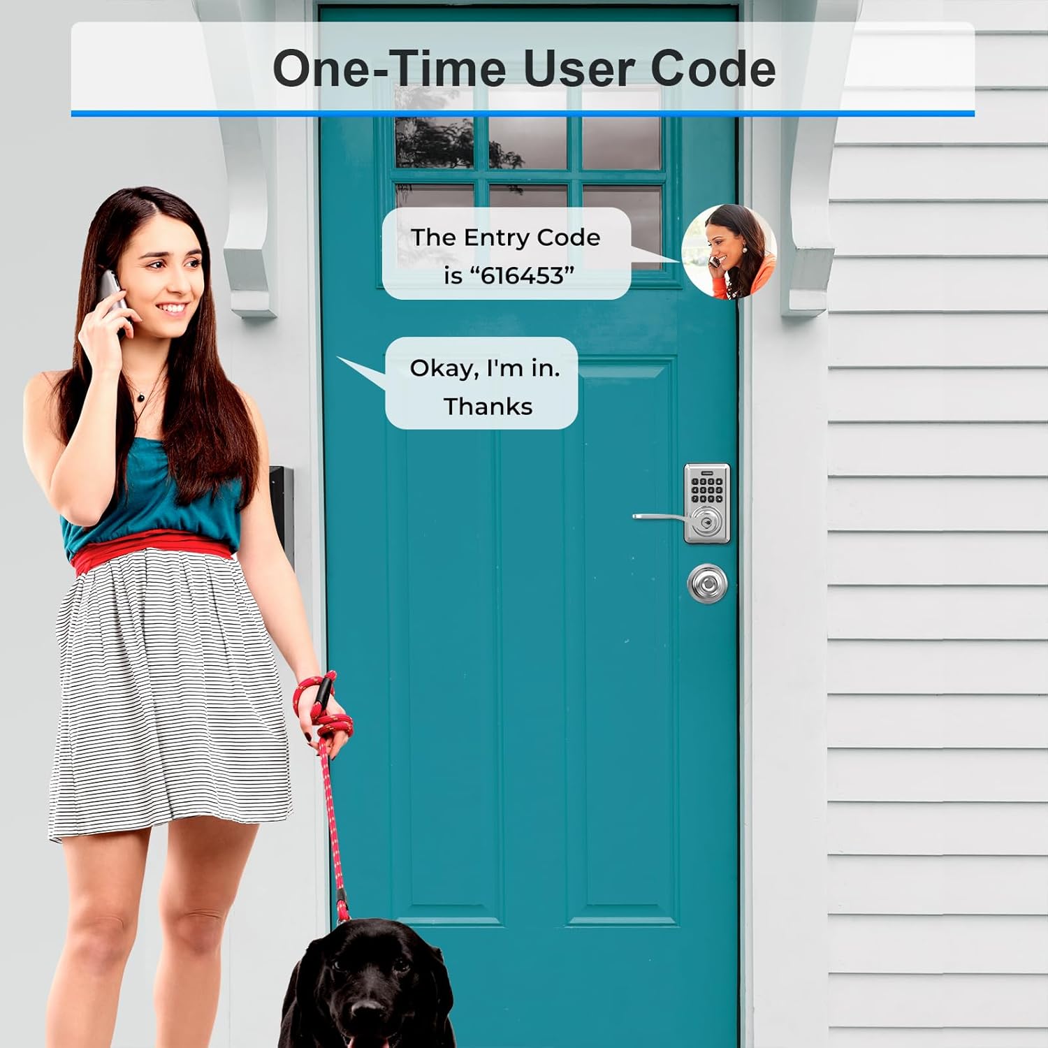 Door Lever with Keypad- Keyless Entry Door Lock with Handle -Code Door Lock- Electronic Lock for Front Door- Easy Installation-Satin Nickel