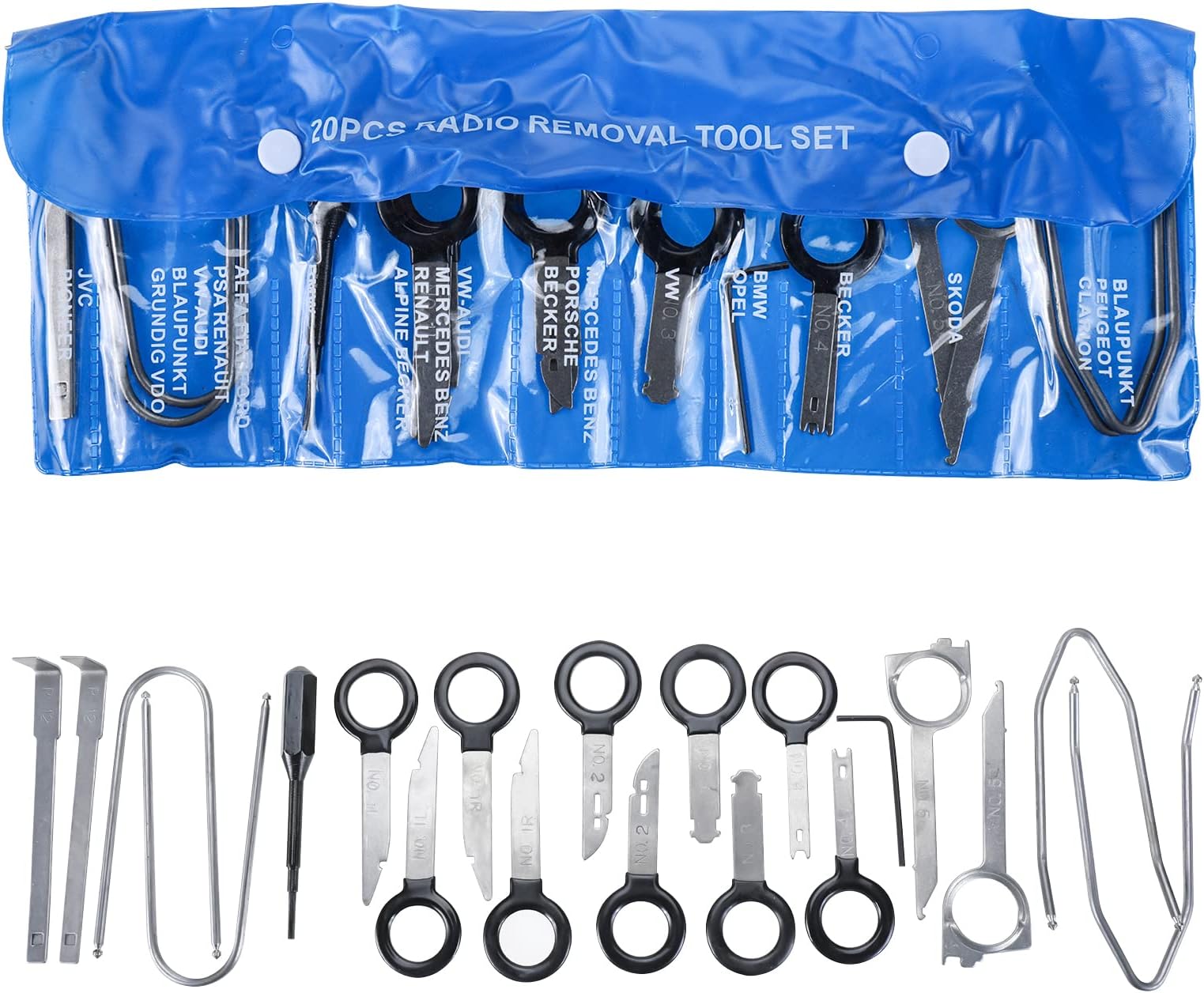 OUDQFCJ Autoradio Ausbauwerkzeug 6-teilig - Für VW & Andere Modelle