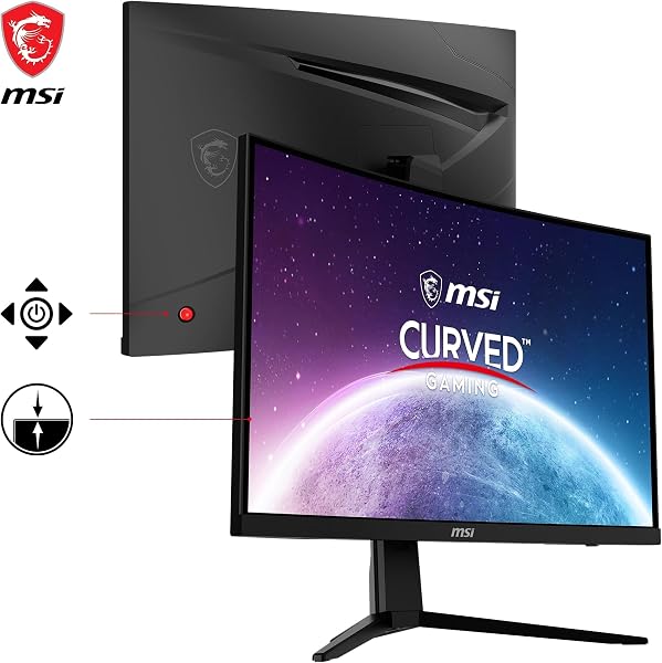 MSI G2422C écran Gaming incurvé Full HD de 23,6" - Dalle VA 1500R 1920 x 1080, 180 Hz / 1 ms, Adaptive Sync - DP 1.2a, HDMI 2.0b CEC - 5