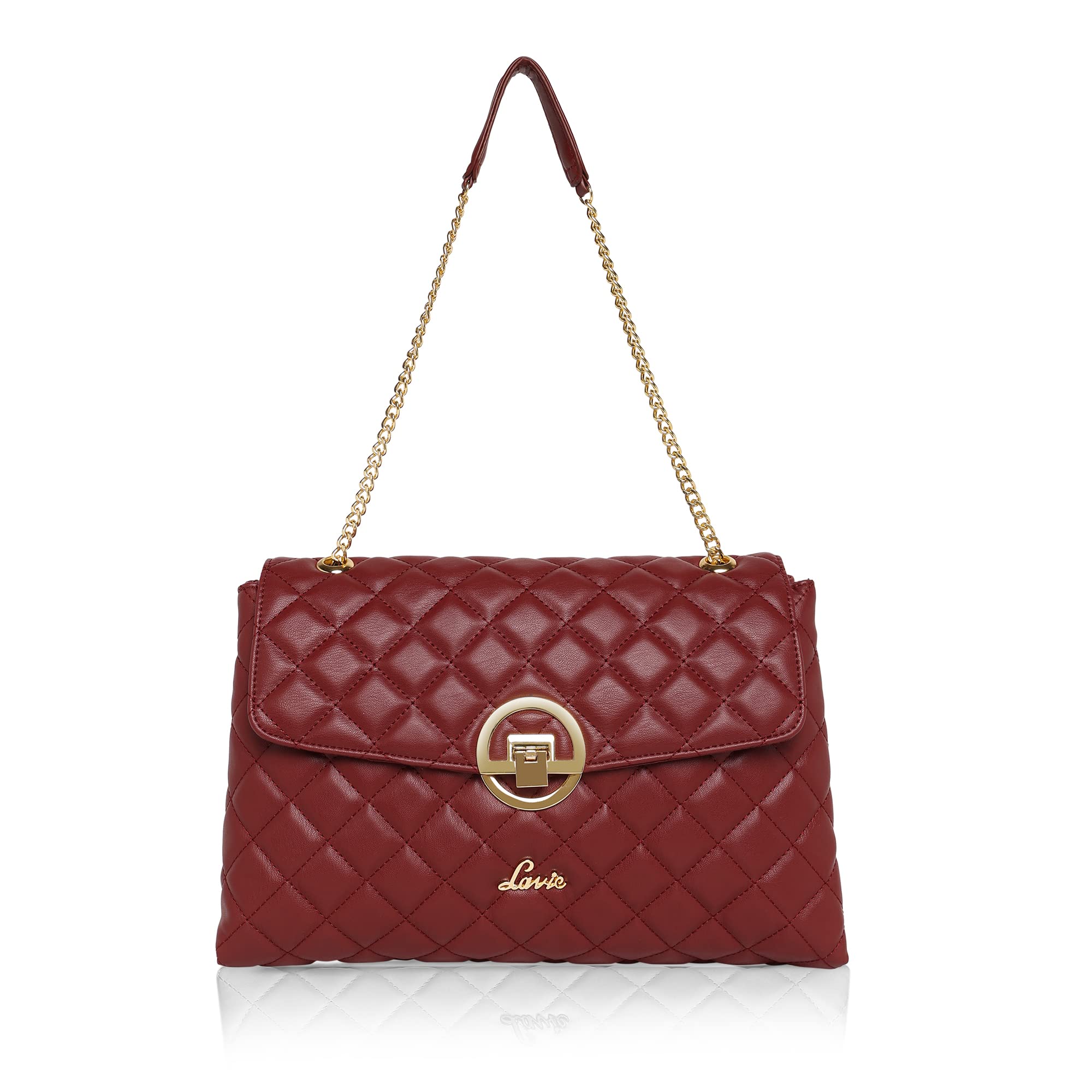 women's quilt eden flap satchel bag | ladies purse handbag