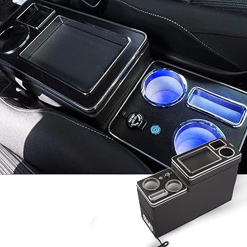 2023 Improved Console Box, Car Armrest, Smart Console, LED Included, USB Port, Convenient Storage, Universal