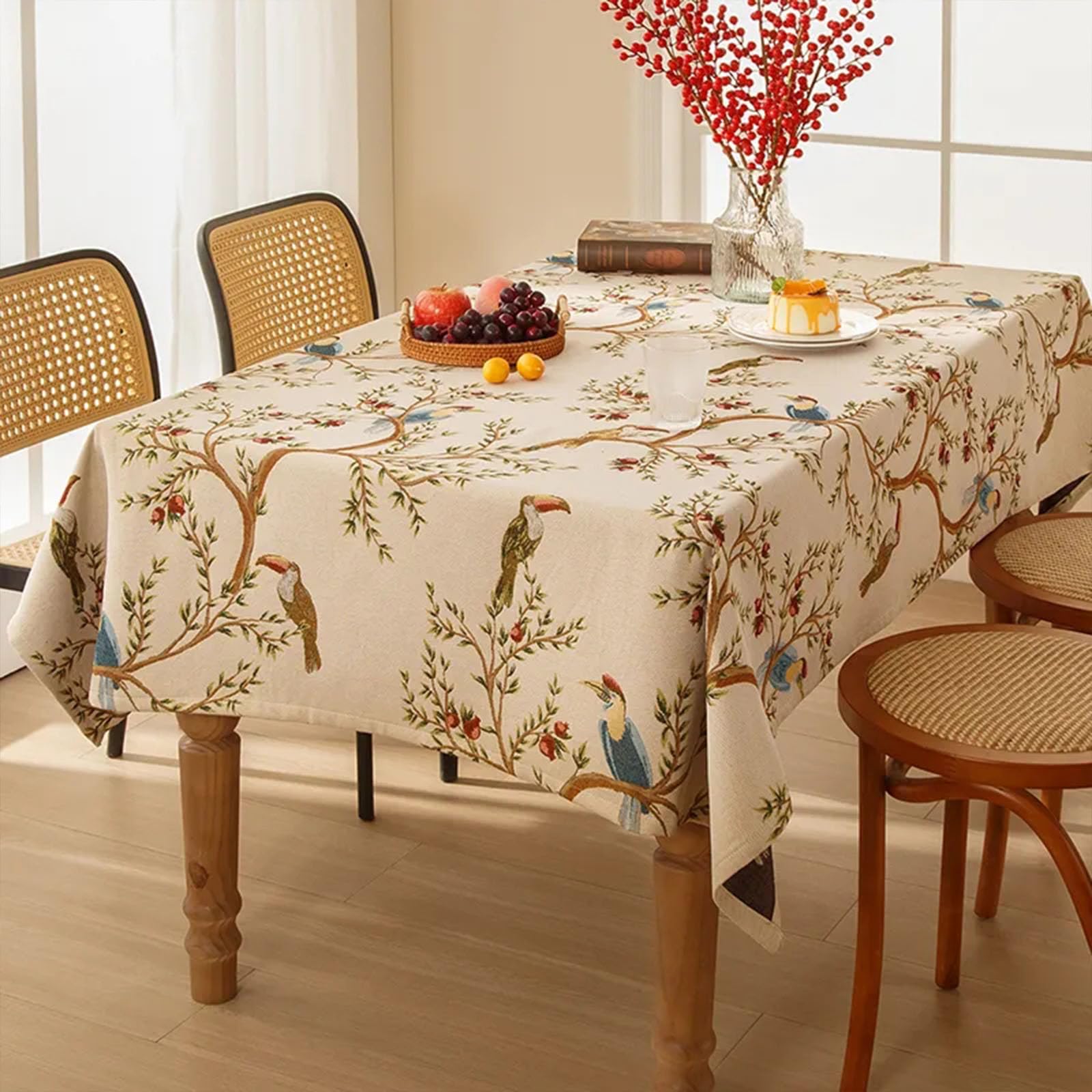 Nappe de table en chenille pour repas de famille et décoration de salon