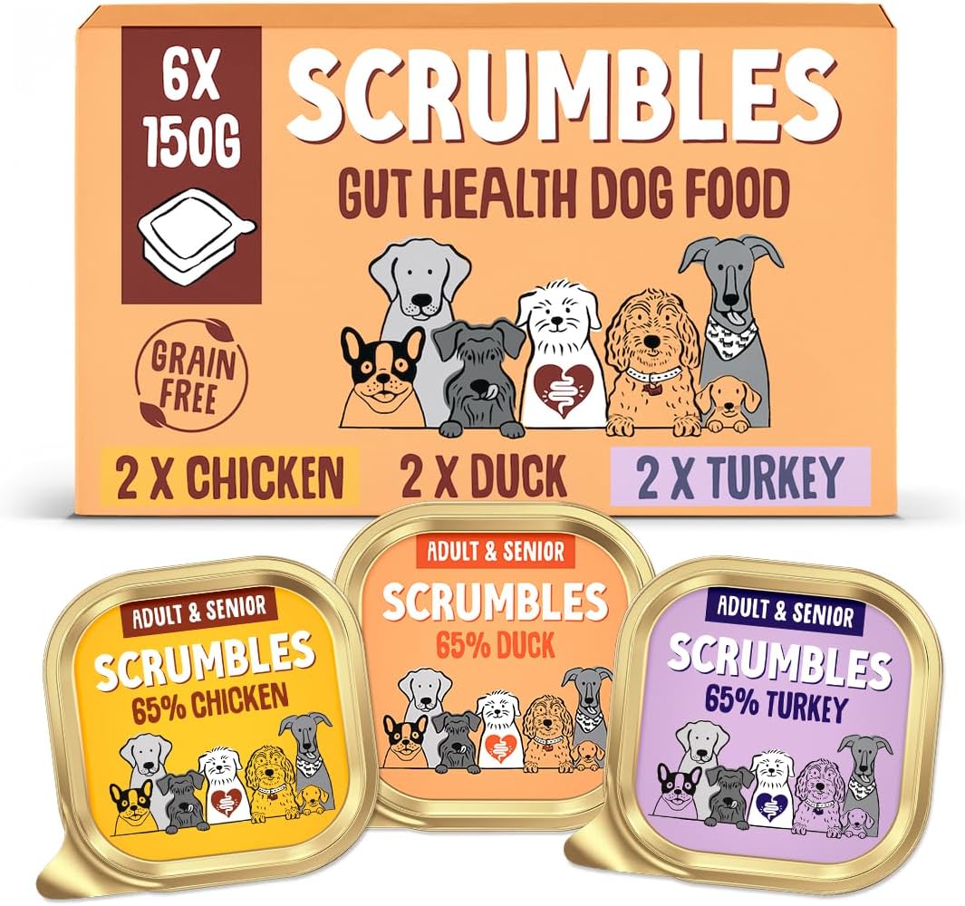 โข Wet Dog Food โข Hypoallergenic โข All Lifestages โข Poultry Multipack โข 0.9kg (6 Trays x 150g) โข Natural Complete Adult Recipe โข Gut Friendly Prebiotics