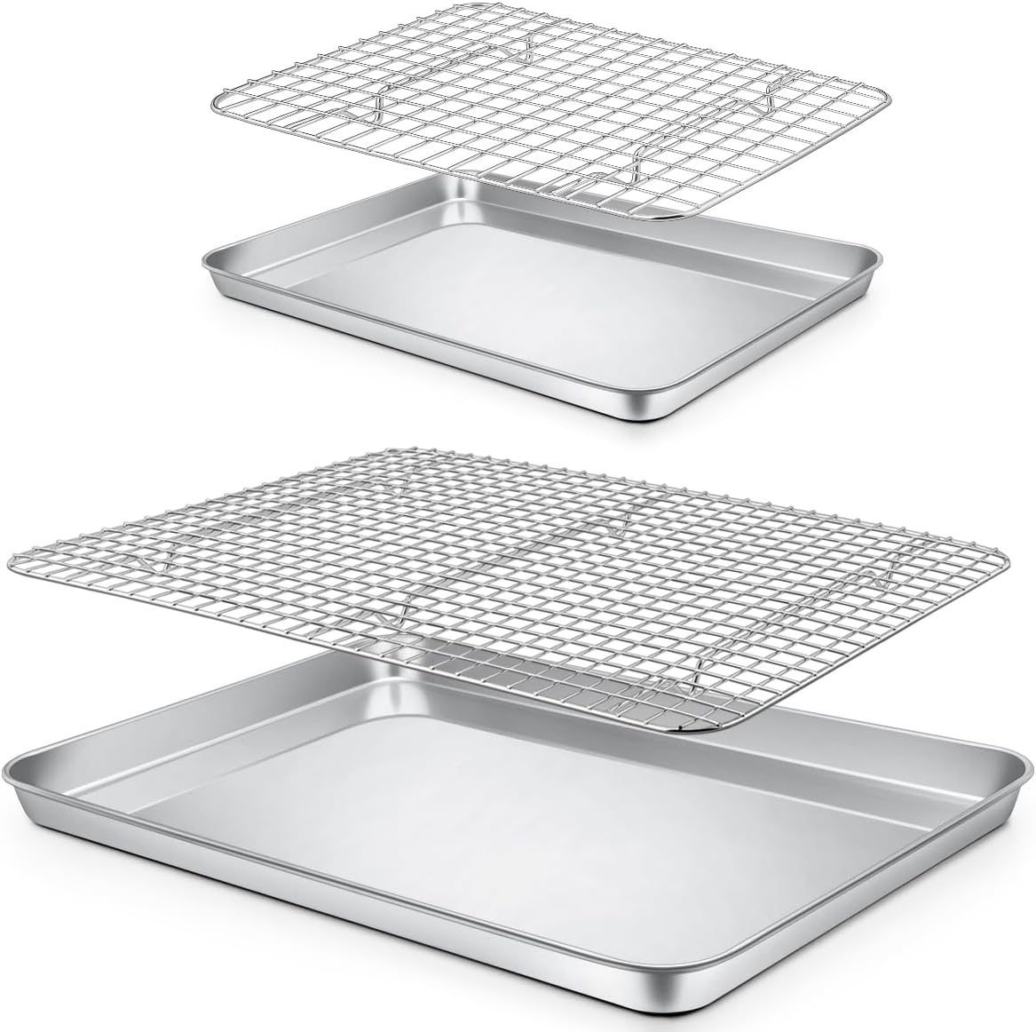 Amazon.com: P&P CHEF Baking Sheet and Rack Set, 4 PACK (2 Sheets + 2 ...