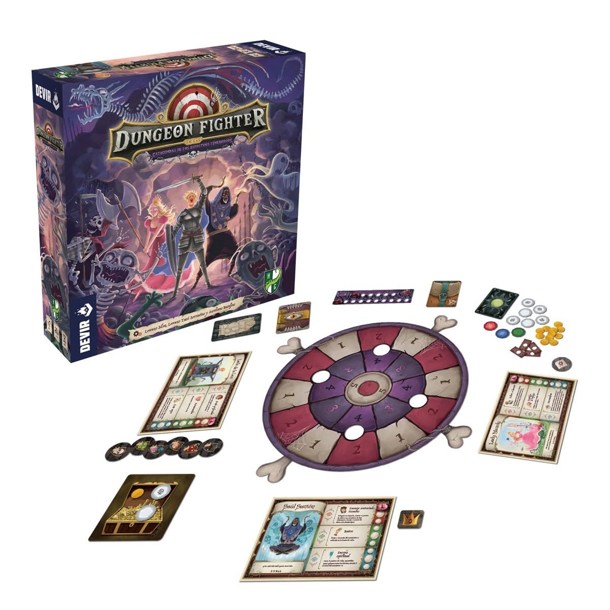 Devir - Dungeon Fighter: Katakumby Mrocznych Wraith, Gra Planszowa, Gra Planszowa z Przyjaciółmi, Strategia, Wiek +8 (BGDUFCASP)