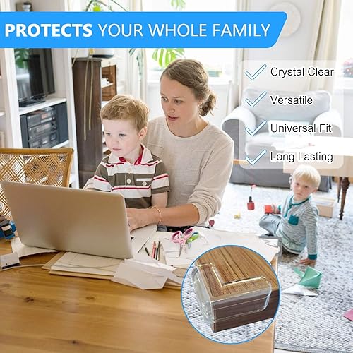 Miniatura 2 de Protector de esquina, paquete de 16 protectores de esquina a prueba de bebés, los mejores protectores de borde de mesa transparentes para mantener