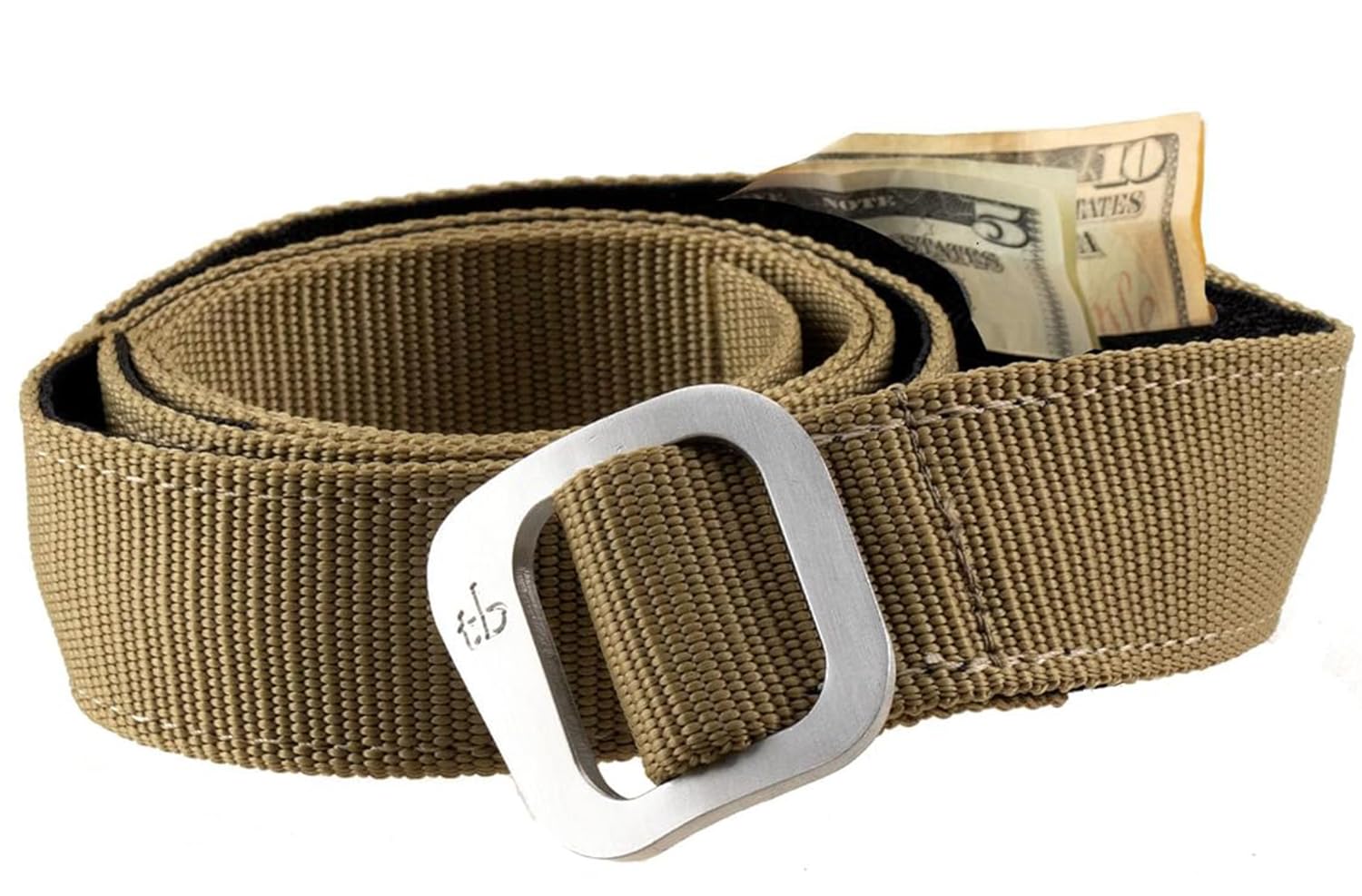 Dakota Travel Money Belt with Hidden Zipper by Thomas Bates (Khaki, Adult)